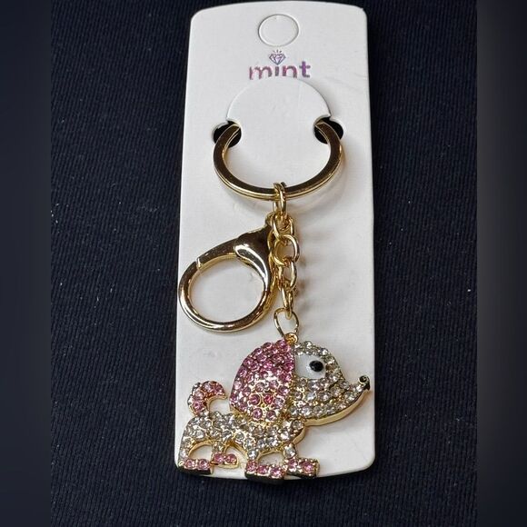 Mint Sparkly Dog Keychain/Purse Charm Blue - Picture 11 of 12